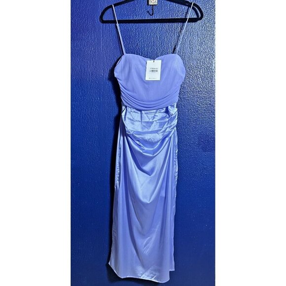 Hello Molly Fortune Seeker Midi Dress Blue Semi-lined Slight-stretch Party - Picture 2 of 15